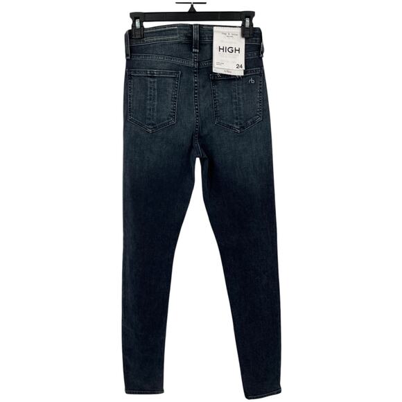 Rag & Bone Jeans High rise skinny dark blue size 24 - Picture 3 of 8